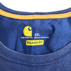 カーハート 古着 Tシャツ ブルー オーバーサイズ XXL