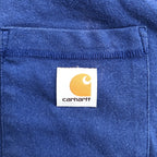 カーハート 古着 Tシャツ ブルー オーバーサイズ XXL