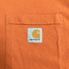 カーハート 古着 Tシャツ オーバーサイズ オレンジ XXL