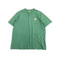 カーハート 古着 Tシャツ ヘンリーネック グリーン XL