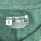 カーハート 古着 Tシャツ ヘンリーネック グリーン XL