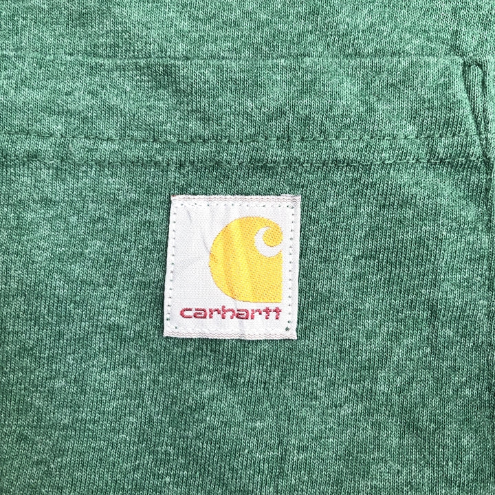 カーハート 古着 Tシャツ ヘンリーネック グリーン XL