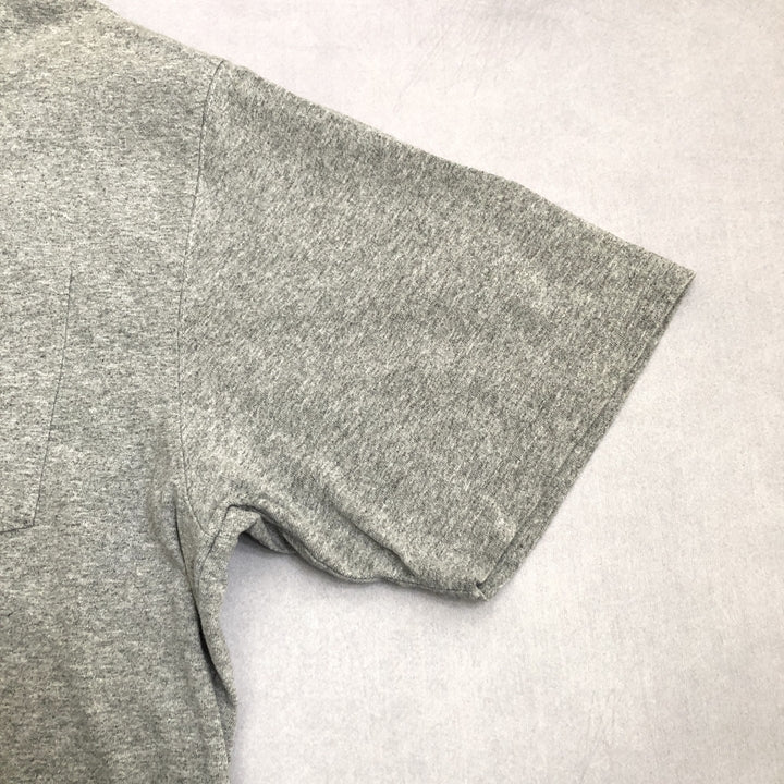 カーハート 古着 Tシャツ ワンポイントロゴ グレー L