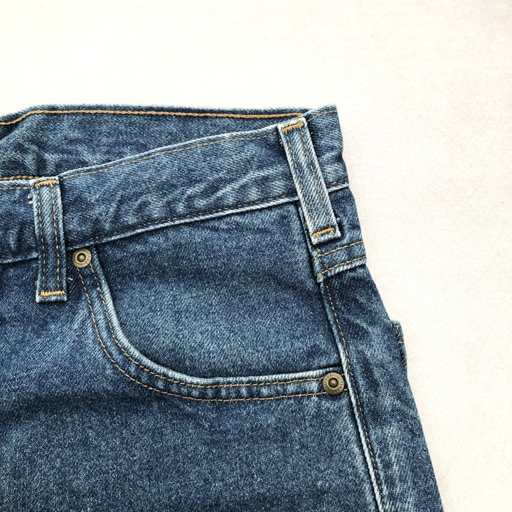 カーハート Carhartt デニム ジーンズ 革ロゴ W31 L32 メンズ