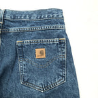 カーハート Carhartt デニム ジーンズ 革ロゴ W31 L32 メンズ