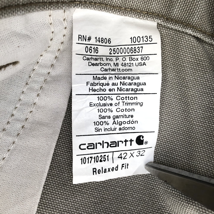 カーハート 古着 ワークパンツ ペインターパンツ W42 L34