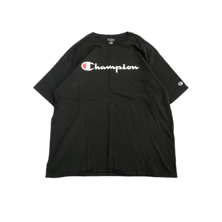 チャンピオン 古着 Tシャツ ビッグロゴ ブラック XXL