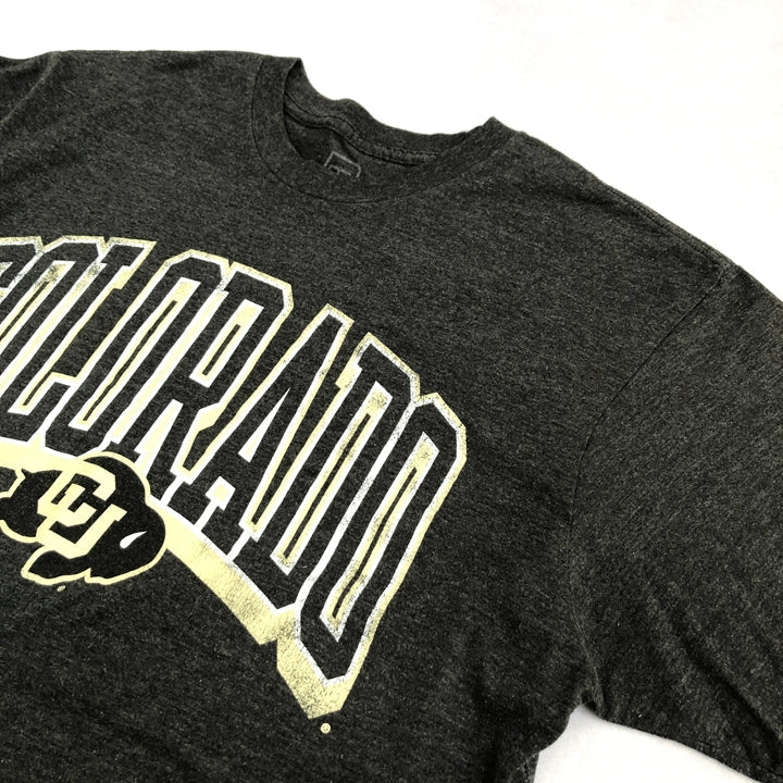 ノーブランド 古着 Tシャツ コロラド バッファローズ ダークグレー L