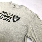 エヌエフエル NFL Tシャツ レイダース ロゴプリント グレー メンズXXL