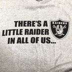 エヌエフエル NFL Tシャツ レイダース ロゴプリント グレー メンズXXL