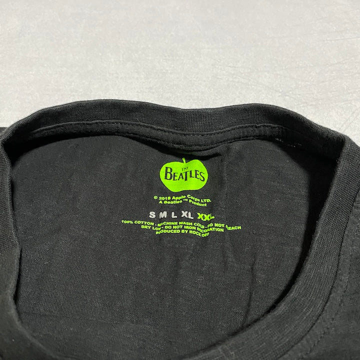 ノーブランド 古着 Tシャツ ビートルズ 黒T ビッグロゴ XXL