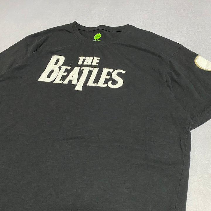 ノーブランド 古着 Tシャツ ビートルズ 黒T ビッグロゴ XXL