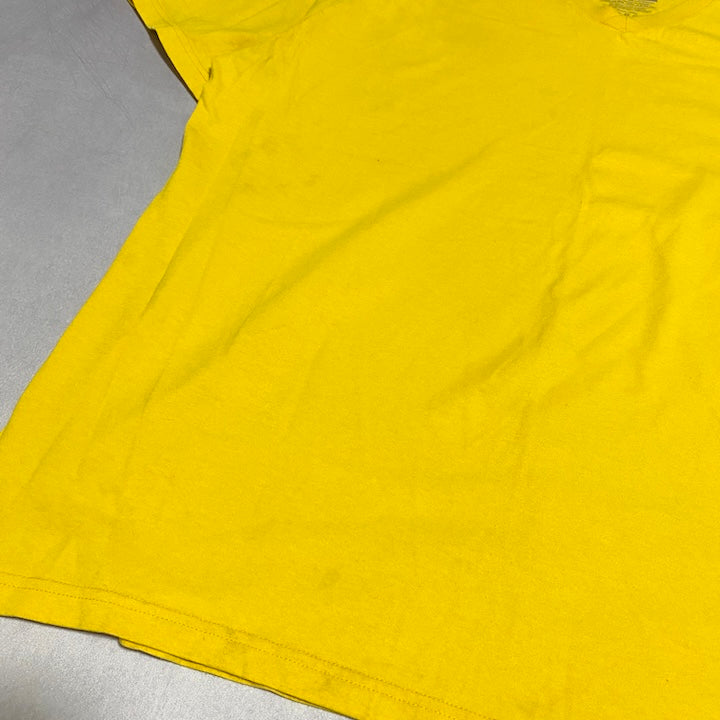 ナイキ NIKE Tシャツ 刺繍ロゴ Vネック イエロー 黄 メンズXXL