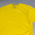 ナイキ NIKE Tシャツ 刺繍ロゴ Vネック イエロー 黄 メンズXXL