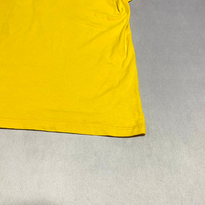 ナイキ NIKE Tシャツ 刺繍ロゴ Vネック イエロー 黄 メンズXXL