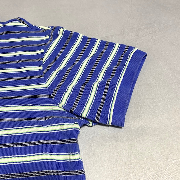 チャップス CHAPS 半袖ポロシャツ ボーダー柄 ブルー メンズXXL