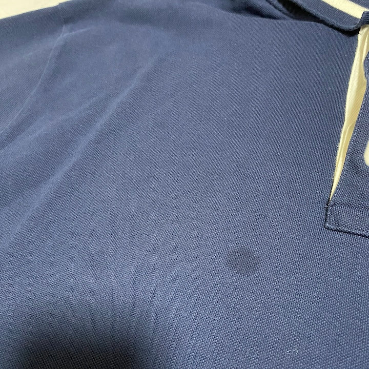 ポロラルフローレン Polo Ralph Lauren 半袖ポロシャツ 紺 刺繍ロゴ メンズ3XL