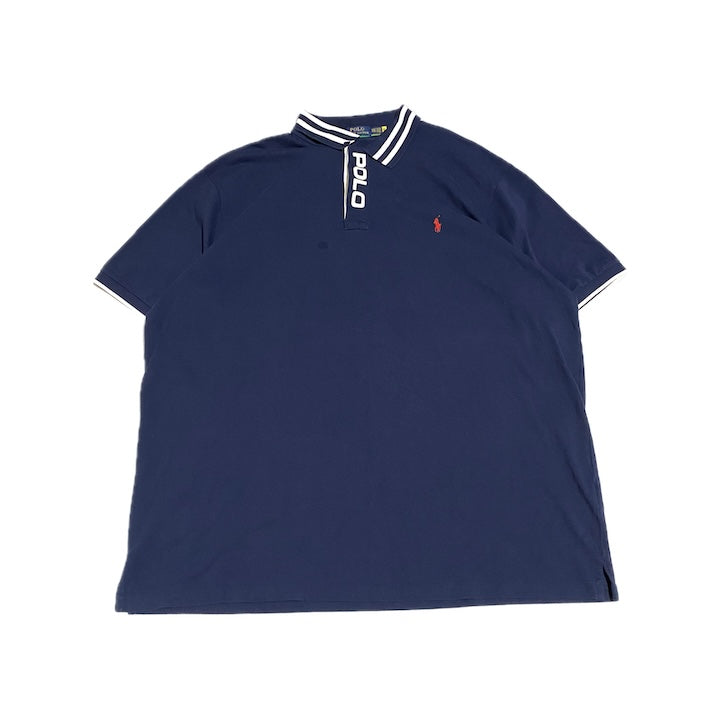 ポロラルフローレン Polo Ralph Lauren 半袖ポロシャツ 紺 刺繍ロゴ