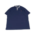ポロラルフローレン Polo Ralph Lauren 半袖ポロシャツ 紺 刺繍ロゴ メンズ3XL