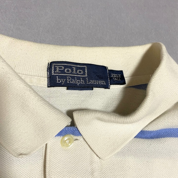 ポロラルフローレン Polo Ralph Lauren 半袖ポロシャツ ボーダー柄 メンズXXL