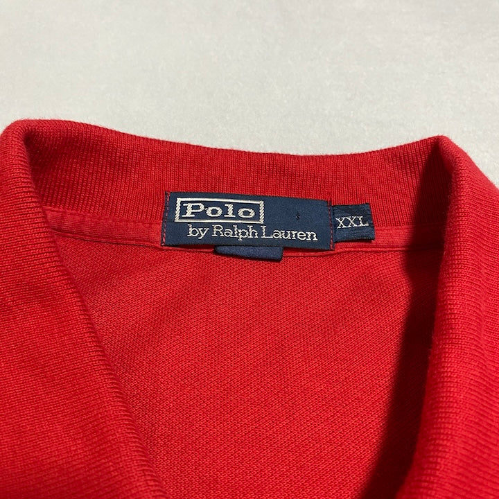 ポロラルフローレン Polo Ralph Lauren 半袖ポロシャツ 赤 メンズXXL