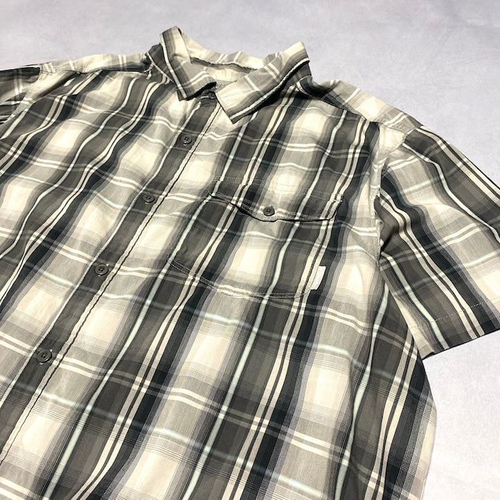 コロンビア Columbia 半袖シャツ チェック オーバーサイズ メンズXXL