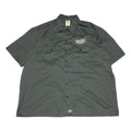 ディッキーズ Dickies 半袖シャツ ワークシャツ 刺繍ロゴ ネイビー メンズXXL