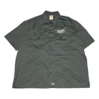 ディッキーズ Dickies 半袖シャツ ワークシャツ 刺繍ロゴ ネイビー メンズXXL