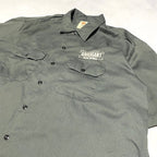 ディッキーズ Dickies 半袖シャツ ワークシャツ 刺繍ロゴ ネイビー メンズXXL