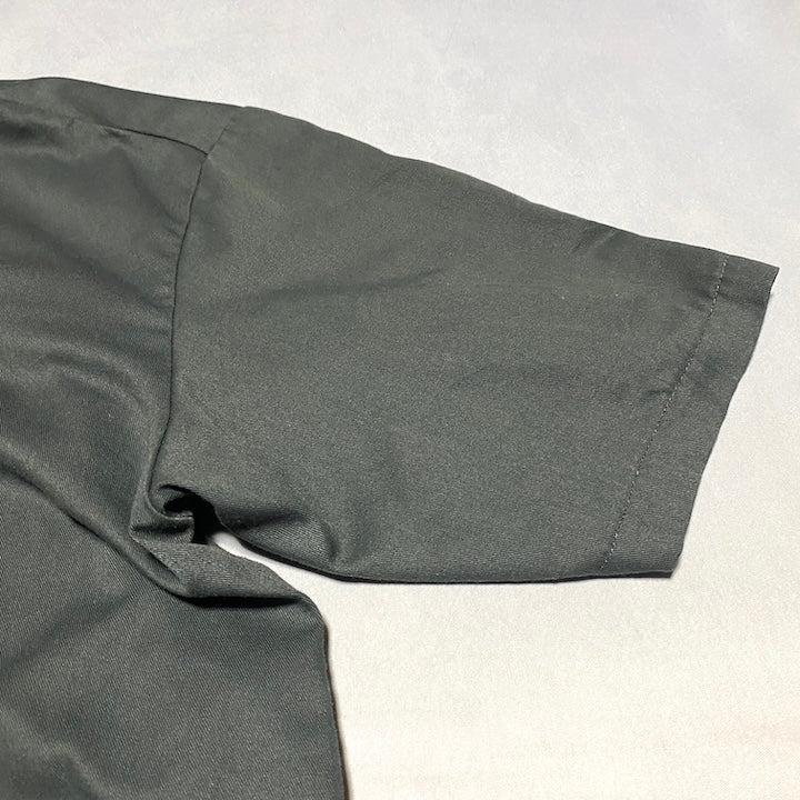 ディッキーズ Dickies 半袖シャツ ワークシャツ 刺繍ロゴ ネイビー メンズXXL