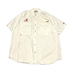 コロンビア Columbia 半袖シャツ PFG ワークシャツ 紺 メンズXXL