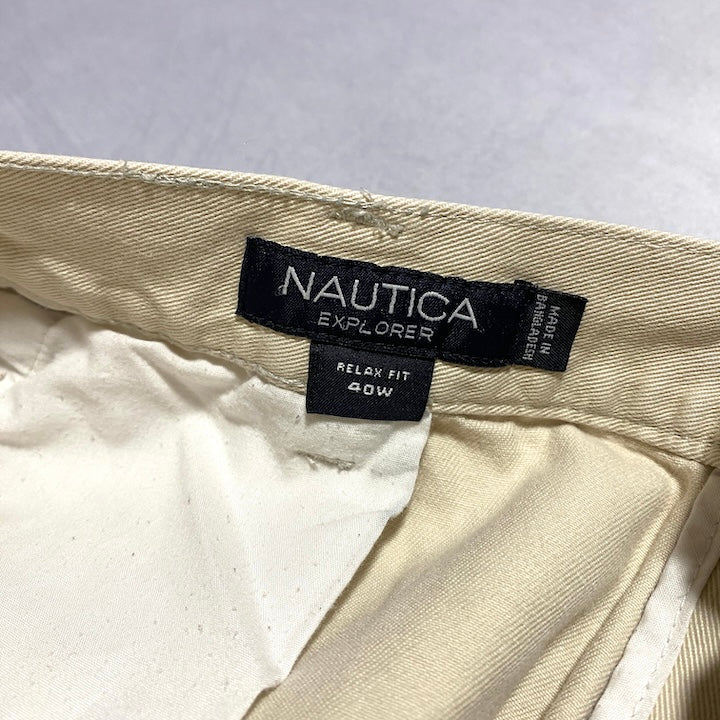 ノーティカ NAUTICA ハーフパンツ カーゴショーツ ベージュ W40 メンズ