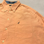 ノーティカ NAUTICA 長袖シャツ 刺繍ロゴ チェック メンズL