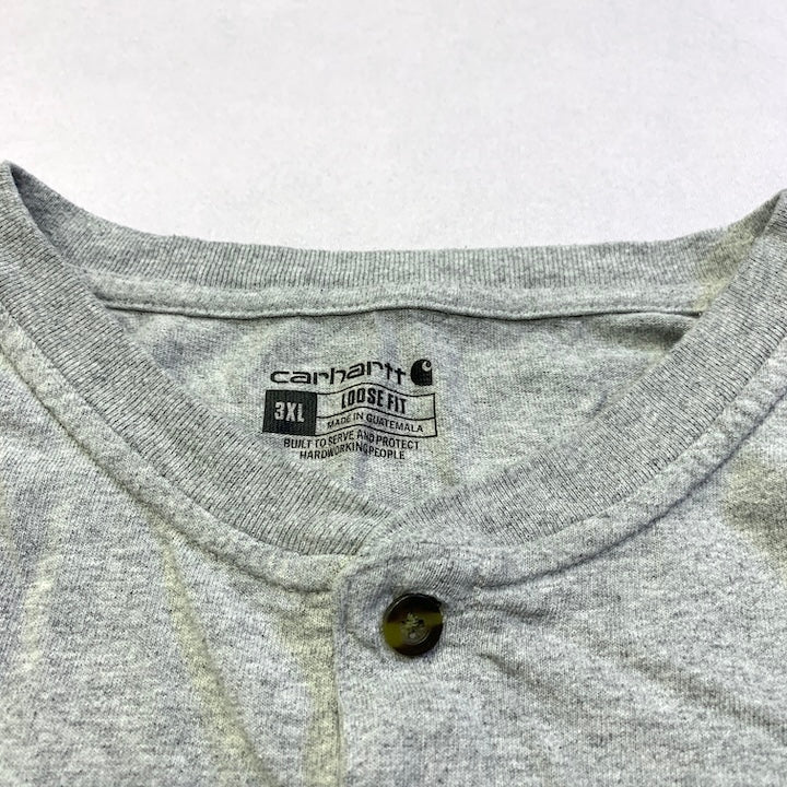 カーハート 古着 ロンT ヘンリーネック オーバーサイズ 3XL