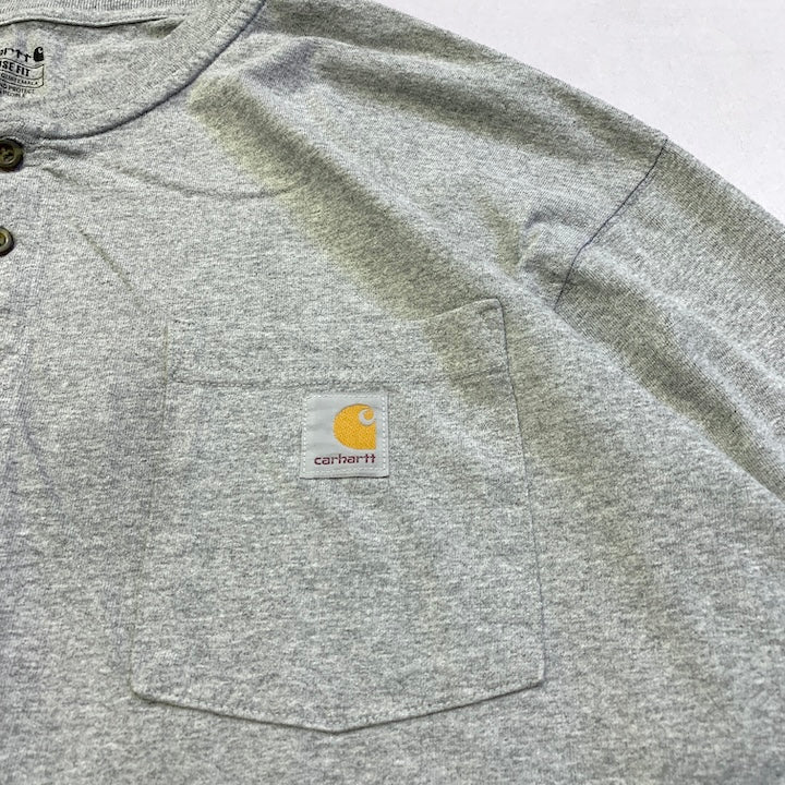 カーハート 古着 ロンT ヘンリーネック オーバーサイズ 3XL