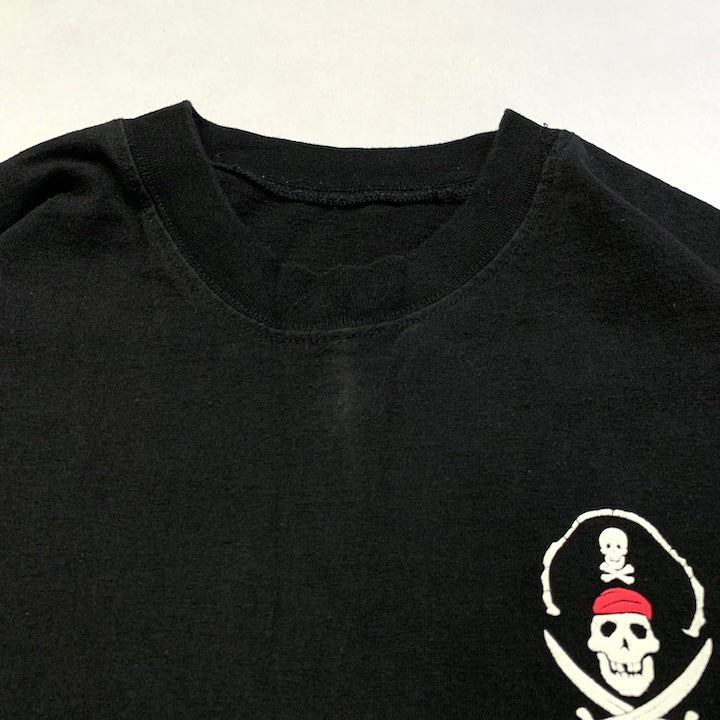 ディズニー 古着 ロンT パイレーツ ボーダー USA製 XL