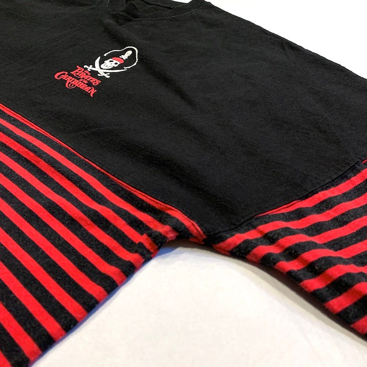 ディズニー 古着 ロンT パイレーツ ボーダー USA製 XL