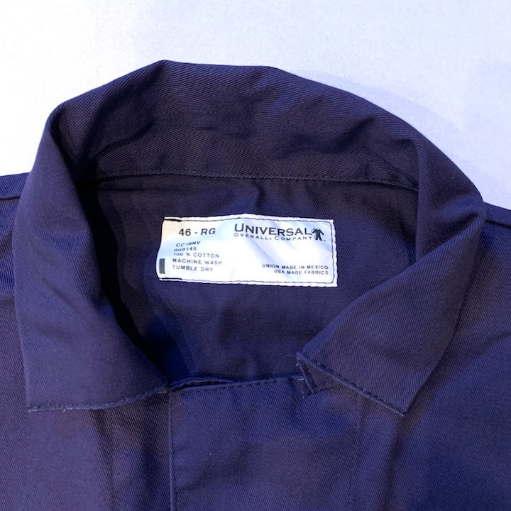 ノーブランド 古着 つなぎ ネイビー オーバーサイズ XXL