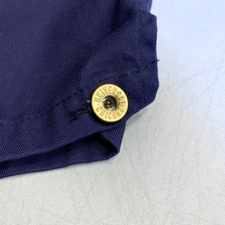 ノーブランド 古着 つなぎ ネイビー オーバーサイズ XXL