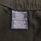 ポロラルフローレン 古着 イージーパンツ 刺繍ロゴ ブラック W40 L30