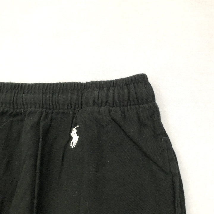 ポロラルフローレン 古着 イージーパンツ 刺繍ロゴ ブラック W40 L30