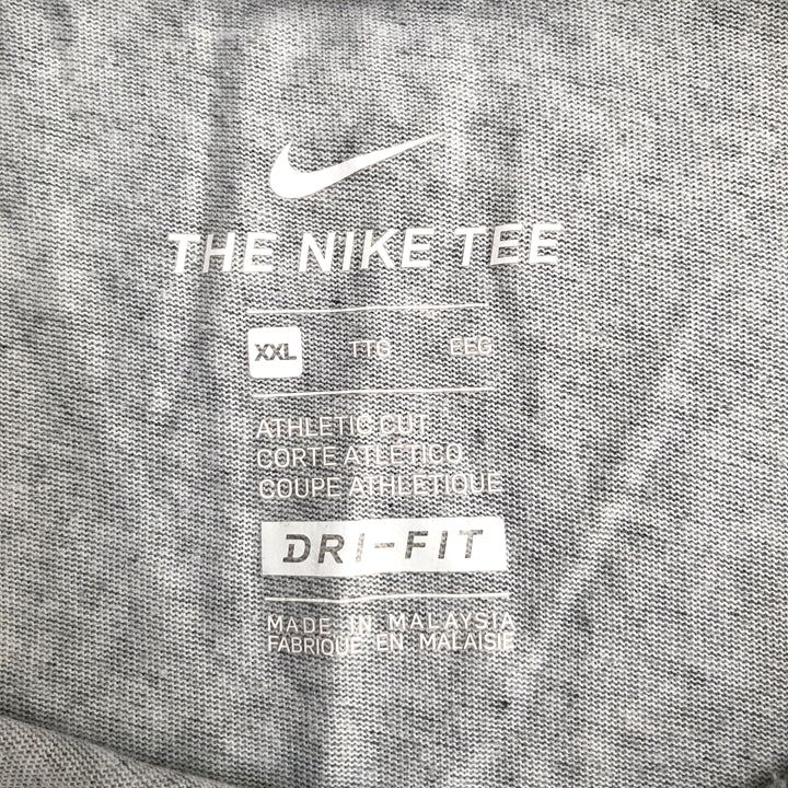 ナイキ NIKE Tシャツ ビッグロゴ プリント グレー メンズ2XL