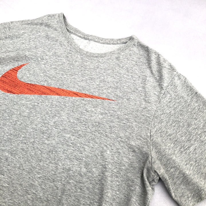 ナイキ NIKE Tシャツ ビッグロゴ プリント グレー メンズ2XL