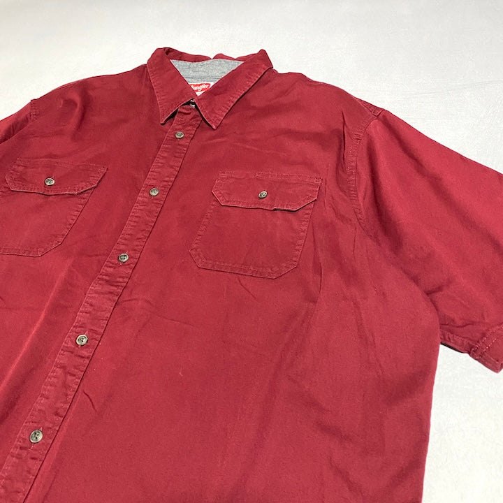 ラングラー Wrangler 半袖シャツ エンジ オーバーサイズ メンズ2XL