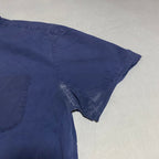 トミーヒルフィガー Tommy Hilfiger 半袖シャツ 紺 刺繍ロゴ メンズ2XL