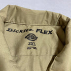 ディッキーズ Dickies 半袖シャツ ワークシャツ ベージュ 無地 メンズ2XL