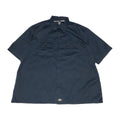 ディッキーズ Dickies 半袖シャツ ワークシャツ 無地 ネイビー メンズ2XL