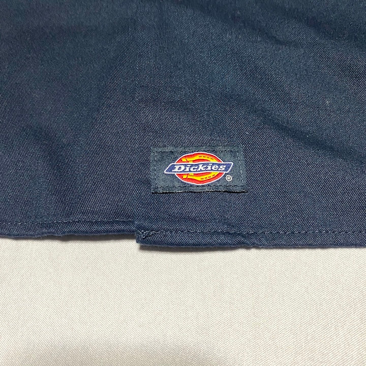 ディッキーズ Dickies 半袖シャツ ワークシャツ 無地 ネイビー メンズ2XL