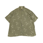 ノーブランド 古着 半袖シャツ アロハシャツ カーキ 2XL