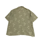 ノーブランド 古着 半袖シャツ アロハシャツ カーキ 2XL